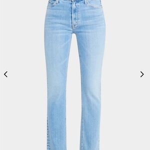 MOTHER Mid Rise Dazzler Ankle Fray Jeans